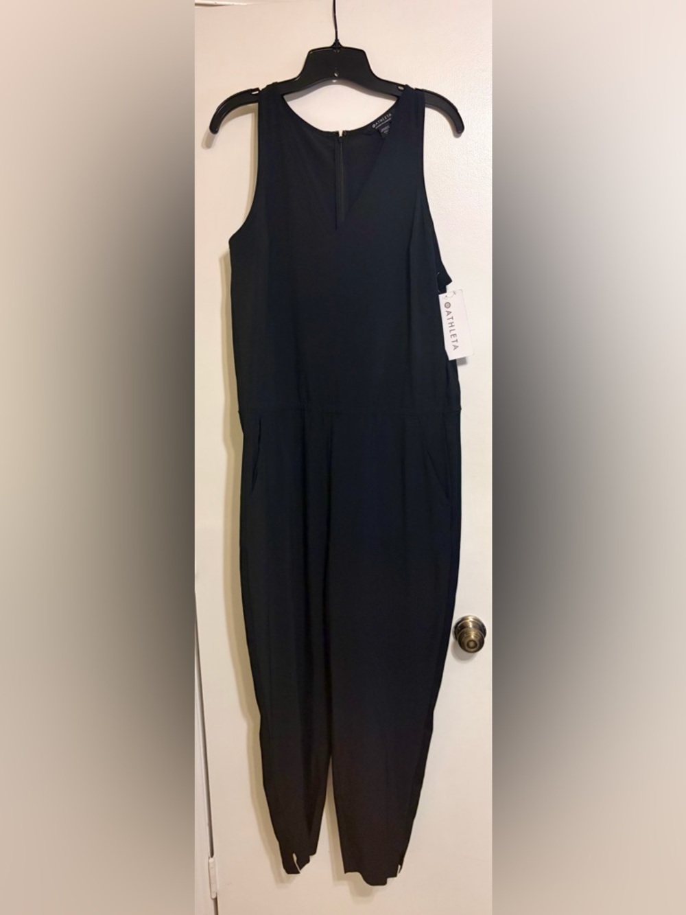Athleta Brooklynn Black Sleeveless Jumpsuit with